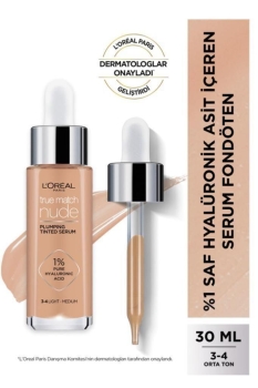 L'Oréal Paris True Match Nude Serum Fondöten 3-4 Light Medium - Thumbnail