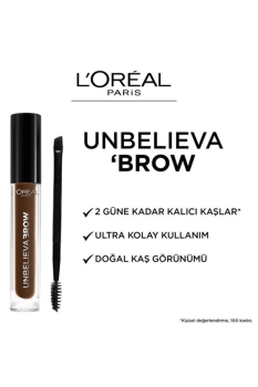 L'Oréal Paris Unbelieva Brow Uzun Süre Kalıcı Kaş Jeli - 105 Brunette - Thumbnail