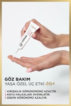 L'Oréal Paris Yaş Uzmanı 40+ Kırışıklık Karşıtı Aydınlatıcı Göz Kremi 15ML - Thumbnail