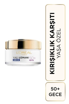 L'Oreal Paris - L'Oréal Paris Yaş Uzmanı 50+ Kırışıklık Karşıtı Yenileyici Gece Kremi 50ML