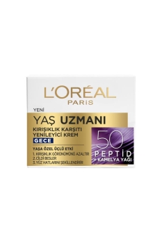 L'Oréal Paris Yaş Uzmanı 50+ Kırışıklık Karşıtı Yenileyici Gece Kremi 50ML - Thumbnail