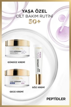 L'Oréal Paris Yaş Uzmanı 50+ Kırışıklık Karşıtı Yenileyici Gece Kremi 50ML - Thumbnail