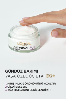 L'Oréal Paris Yaş Uzmanı 50+ Kırışıklık Karşıtı Yenileyici Krem 50ML - Thumbnail