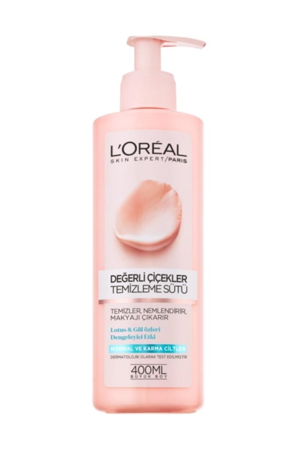 L'Oreal Paris Değerli Çiçekler Temizleme Sütü Normal ve Karma Ciltler 400ml