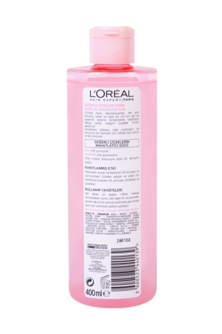 L'Oreal Paris Değerli Çiçekler Tonik Kuru ve Hassas Ciltler 400ml