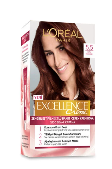 L'Oréal Paris Excellence Creme Saç Boyası 5.5 Kızıl Kestane