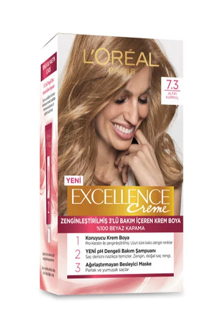 L'Oreal Paris Excellence Creme Saç Boyası 7.3 Altın Kumral 