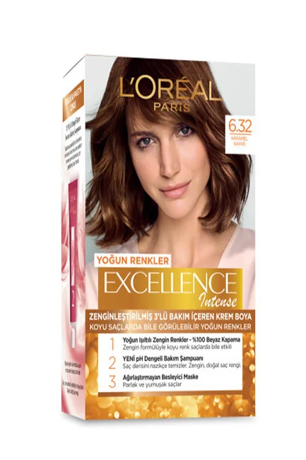 L'Oréal Paris Excellence Intense Saç Boyası 6.32 Karamel Kahve