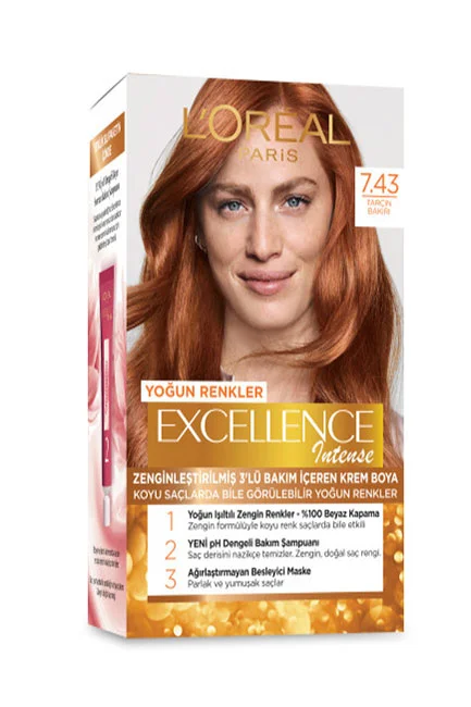 L'Oréal Paris Excellence Intense Saç Boyası 7.43 Tarçın Bakırı