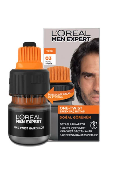 L'Oreal Paris Men Expert One-Twist Erkek Saç Boyası Koyu Kahve 03