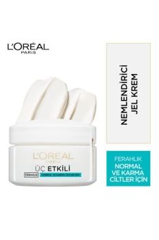 L'Oreal Paris Üç Etkili Ferahlık Sağlayan Yoğun Nemlendirici Krem 50 ml - Thumbnail