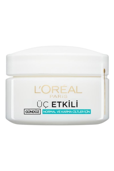 Loreal Paris Üç Etkili Normal ve Karma Ciltler için Günlük Bakım Kremi 50 ml