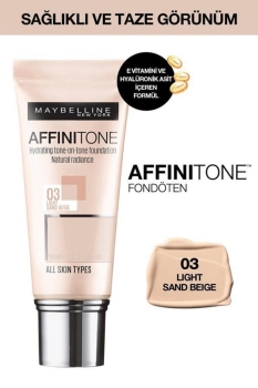 Maybelline New York Affinitone Fondöten - 03 Light Sandbeige - Thumbnail