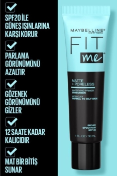 Maybelline New York Fit Me Matte & Poreless Matlaştırcı Makyaj Bazı - Thumbnail