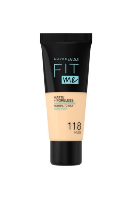 Maybelline New York Fit Me Matte+Poreless Fondöten - 118 Nude