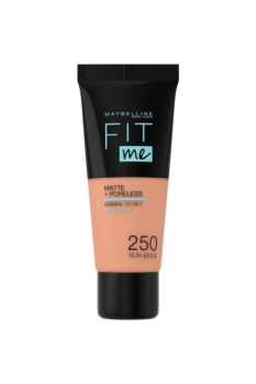 Maybelline New York Fit Me Matte+Poreless Fondöten - 250 Sun Beige - Thumbnail