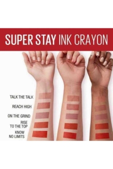 Maybelline New York Super Stay Ink Crayon Kalem Mat Ruj- Spiced Up - 100 Reach High - Thumbnail