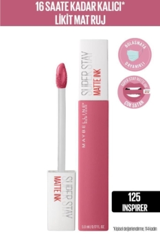 Maybelline New York - Maybelline New York Super Stay Matte Ink Likit Mat Ruj - 125 Inspirer - Pembe