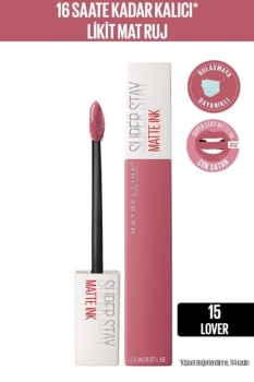 Maybelline New York - Maybelline New York Super Stay Matte Ink Likit Mat Ruj - 15 Lover - Pembe