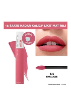 Maybelline New York Super Stay Matte Ink Likit Mat Ruj - 175 Ringleader - Pembe - Thumbnail