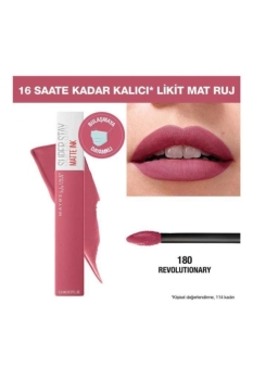 Maybelline New York Super Stay Matte Ink Likit Mat Ruj - 180 Revolutionary - Pembe - Thumbnail