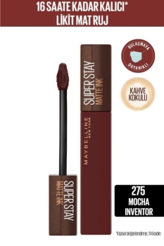 Maybelline New York Super Stay Matte Ink Likit Mat Ruj - 275 Mocha Inventor - Thumbnail