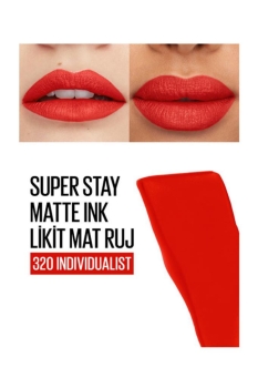 Maybelline New York Super Stay Matte Ink Likit Mat Ruj - 320 Individualist- Kırmızı - Thumbnail