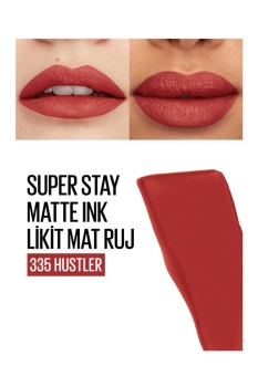 Maybelline New York Super Stay Matte Ink Likit Mat Ruj - 335 Hustler- Kırmızı - Thumbnail