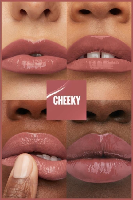 Maybelline New York Super Stay Vinyl Ink Uzun Süre Kalıcı Likit Parlak Ruj 35 Cheeky