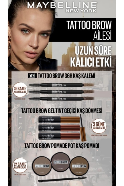 Maybelline New York Tattoo Brow Geçici Kaş Dövmesi - Açık Ton