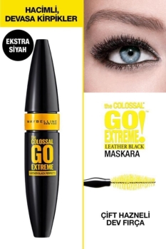 Maybelline New York The Colossal Go Extreme Leather Black Maskara - Ekstra Siyah - Thumbnail