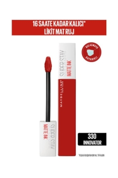 Maybelline New York - Maybelline Super Stay Matte Ink Likit Mat Ruj - 330 Innovator- Kırmızı