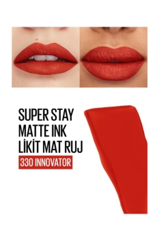 Maybelline Super Stay Matte Ink Likit Mat Ruj - 330 Innovator- Kırmızı - Thumbnail