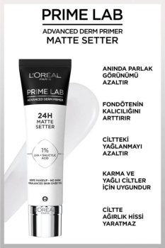 Prime Lab Matte Setter Matlaştırıcı Salisilik Asit Içeren Primer – Makyaj Bazı - Thumbnail