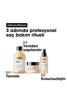 Serie Expert Absolut Repair Yıpranmış Saçlar İçin Onarıcı Altın Maske 250 Ml - Thumbnail