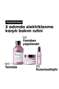 Serie Expert Liss Unlimited Elektriklenme Karşıtı ve Yoğun Yumuşaklık Veren Maske 250 ml - Thumbnail