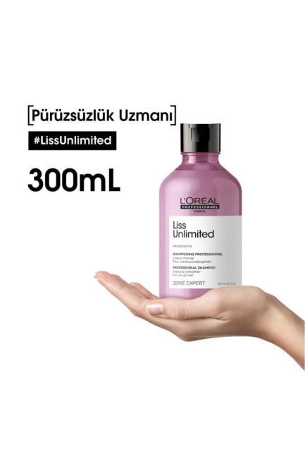 Serie Expert Liss Unlimited Elektriklenme Karşıtı ve Yumuşaklık Veren Şampuan 300 ml