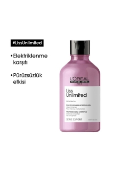 Serie Expert Liss Unlimited Elektriklenme Karşıtı ve Yumuşaklık Veren Şampuan 300 ml - Thumbnail