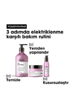 Serie Expert Liss Unlimited Elektriklenme Karşıtı ve Yumuşaklık Veren Şampuan 500 ml - Thumbnail