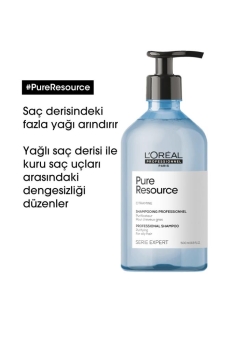 Serie Expert Pure Resource Yağlı Saçlar İçin Arındırıcı Şampuan 500 Ml - Thumbnail