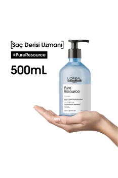 Serie Expert Pure Resource Yağlı Saçlar İçin Arındırıcı Şampuan 500 Ml - Thumbnail